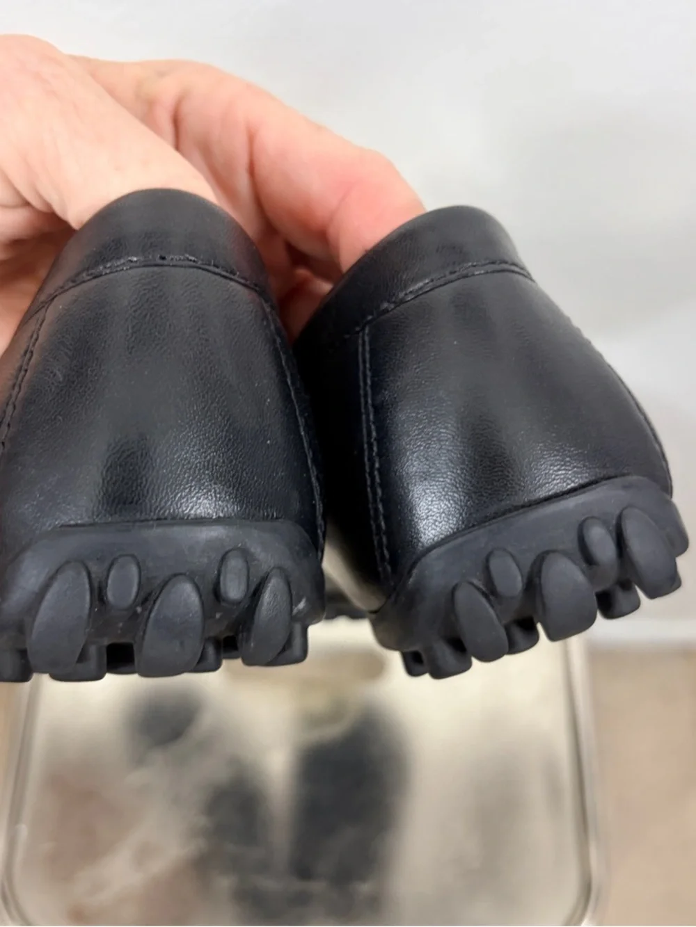 ECCO Classic Driving Shoe Black Leather Penny Loafers - Women 6 NEW W/O TAGS